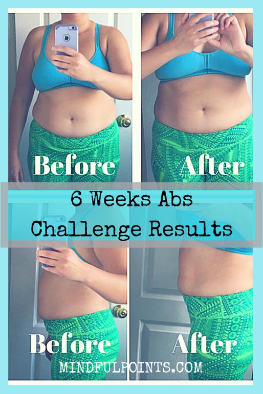 6 Weeks Abs Challenge Results | Before, After images | Fitness contest | www.mindfulpoints.com