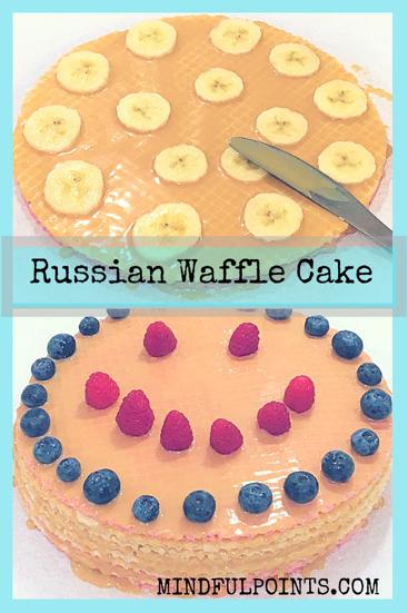 No Bake Waffle Banana Cake | Russian Waffle Cake | Dulce de Leche Waffle Cake | Easy Cake Recipe | mindfulpoints.com