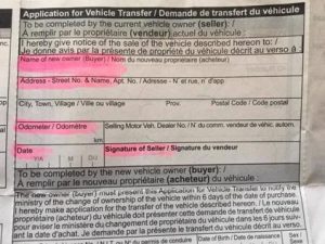what documents are needed to sell a car privately